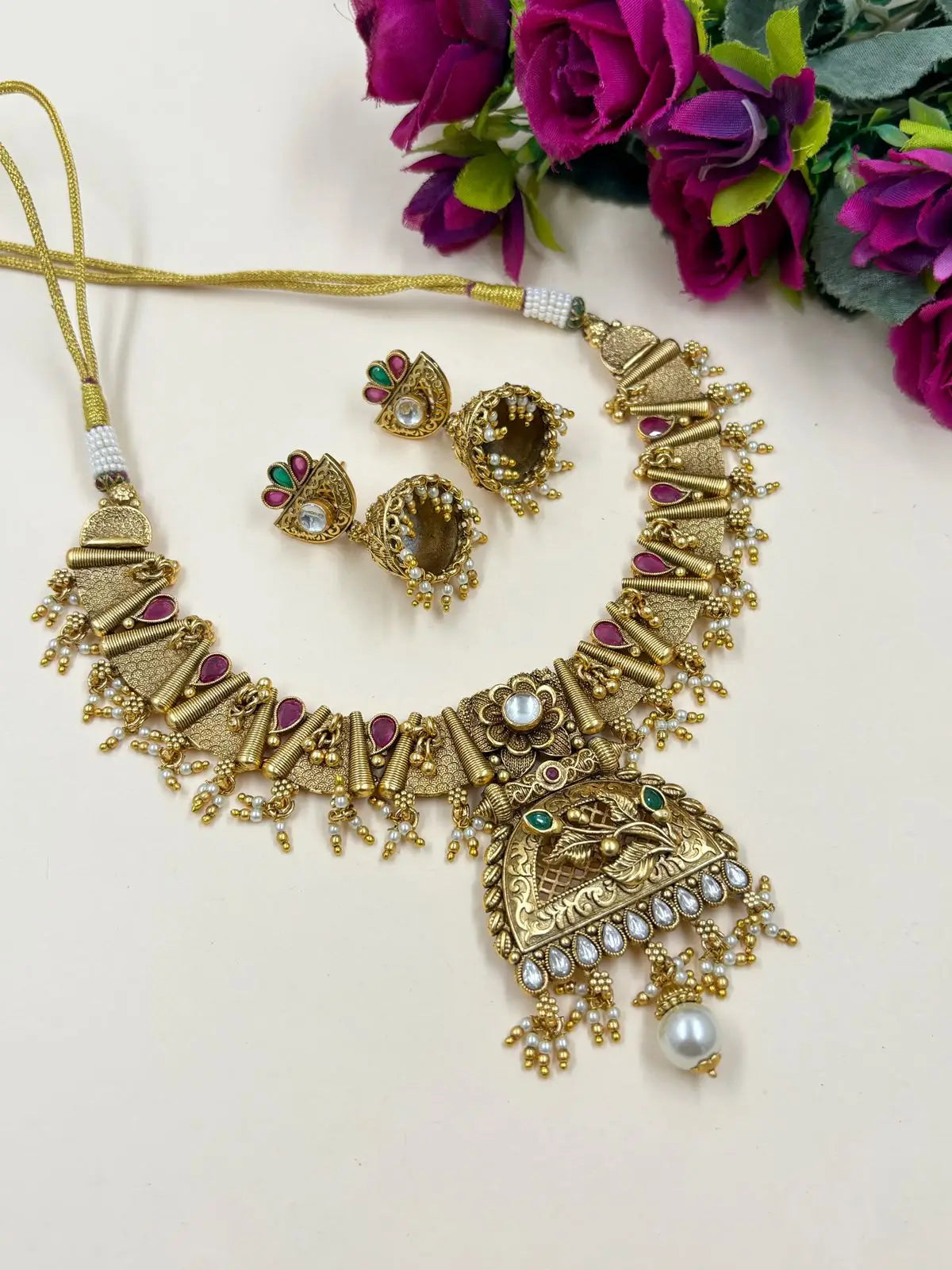 Polki Choker & Jhumka Set
