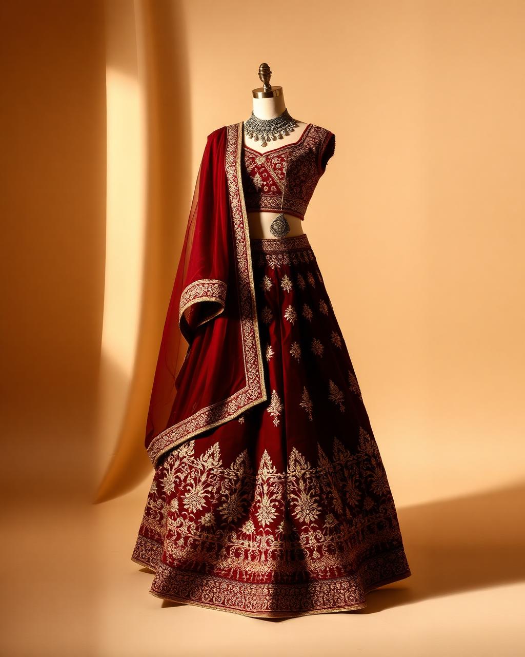Ivory Gold Zardozi Lehenga